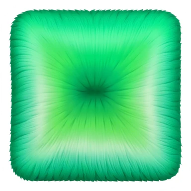 Green fur blanket square ombre sticker