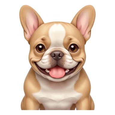 cute french bulldog smiling sticker