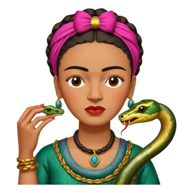 Frida Kahlo with snake sticker