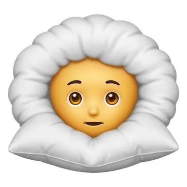 cartoon head buried in pillow sticker