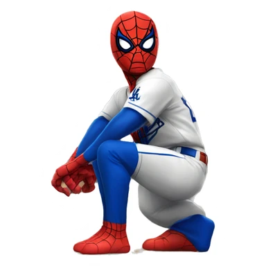 Spider-Man in dodgers suit sticker