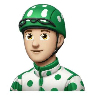 paul townend jockey dark green polka dot sticker
