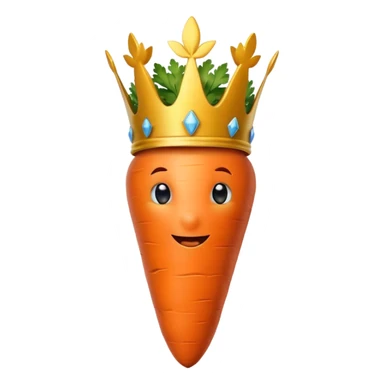 Carrot with a crown sticker