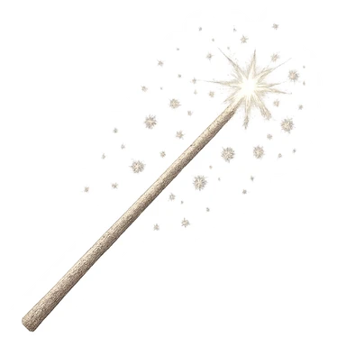 glittery magic wand, no background sticker