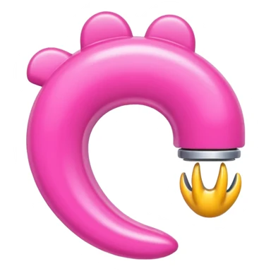 an ios genmoji for a pink claw clip sticker