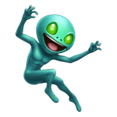 happy alien dance sticker