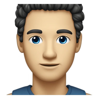 hombre rubio de ojos azules calvo con mujer morena de cabello negro rizado largo sticker