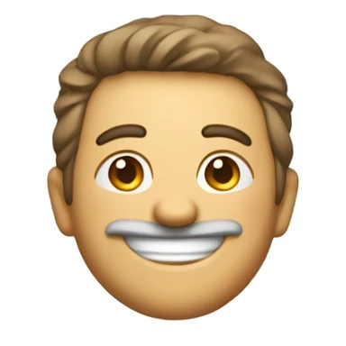 un homme très heureux avec un grand sourire et des étoiles au dessus de la tête  sticker