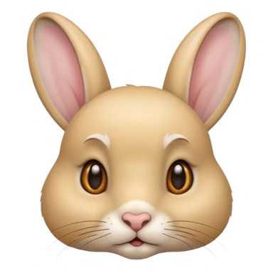 Rabbit with short ears blond hair sticker