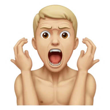 Guy holding his neck while screaming  sticker