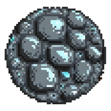 tin ore as a small icon with simple shading sticker
