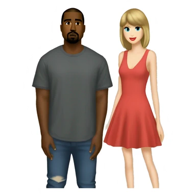 kanye west with taylor swift sticker