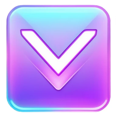 holographic purple checkmark sticker