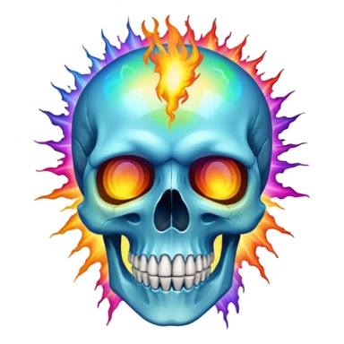 Skull with mind blowing sticker