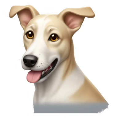 white beige mongrel dog  sticker