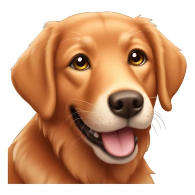 Fluffy Fox red Labrador retriever smiling  sticker