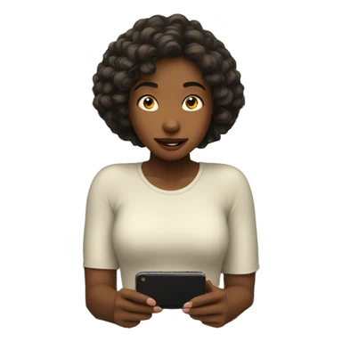 fair skin girl watching netflix on phone on bed sticker