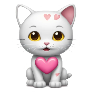 Hallo kitty with heart eyes sticker