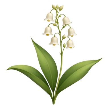 Beige Lily of the valley flower sticker