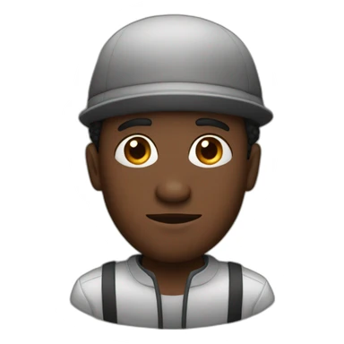 A black man wearing a kippa sticker