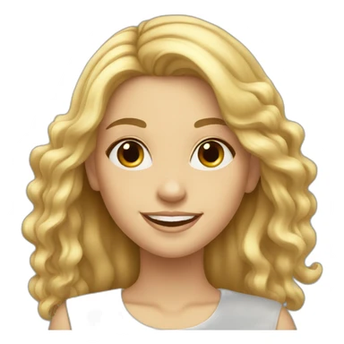 Smiling-Fair-skin-elegant-girl-with-long-hair sticker