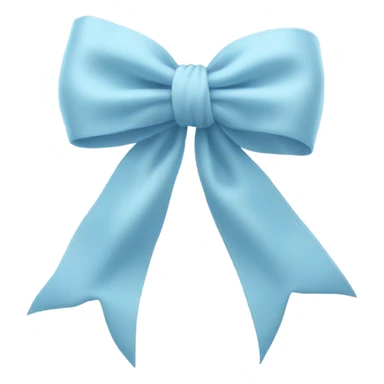 Baby blue bow sticker