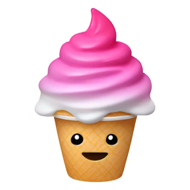 Pink ombre frozen yogurt  sticker