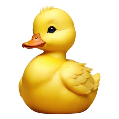 Cinematic Noble Yellow Baby Duck Portrait Emoji, Poised and regal, with a tiny, delicate build and a vibrant, well-groomed bright yellow downy coat, deep-set soulful bright eyes, Simplified yet sharp and sophisticated features, highly detailed, glowing with a soft, dignified glow, high shine, intelligent and charming, stylized with an air of youthful elegance, focused and attentive, soft glowing outline, capturing the essence of a watchful and confident little duckling, so majestic it feels as though it could peep out of the screen with effortless authority! sticker