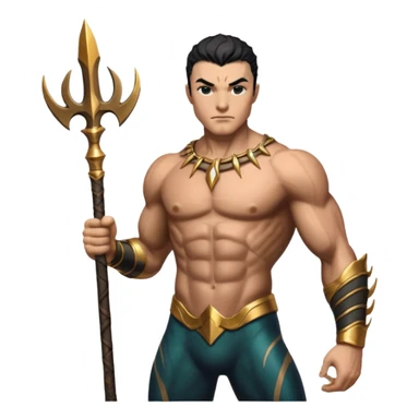 Namor from Black Panther 2, holding trident sticker