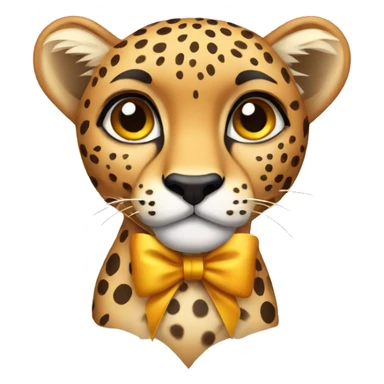 Cheetah with a bow sticker