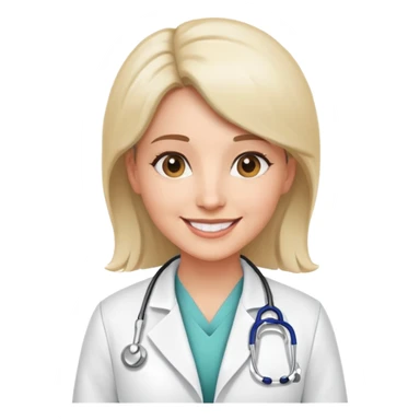 female white physician sticker