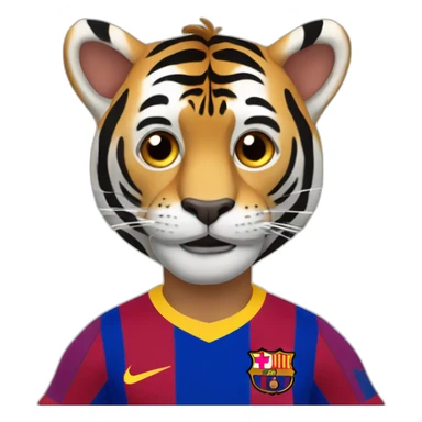 Tigre à côté de messi sticker