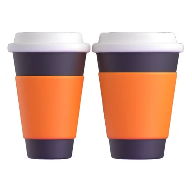 two styrofoam cups sticker