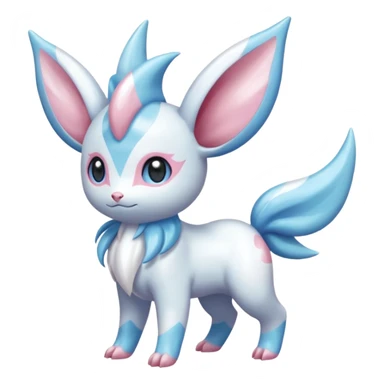 Shiny Whitish Pastel Faerie-Fae-Primarina-Palkia-Diancie-Absol-Sylveon-Espurr-Minccino-fusion  sticker