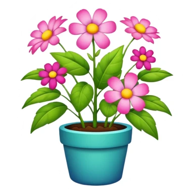 Plantas con flores casi realistas sticker