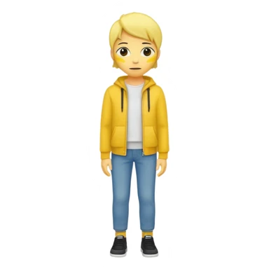 Star with a human full body yellow skin sticker