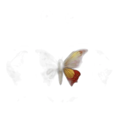 Red metal and gold steampunk butterfly sticker