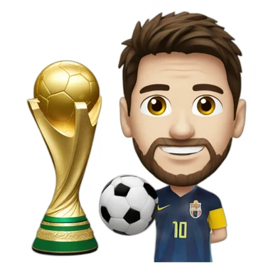 Lionel Messi with a World Cup sticker