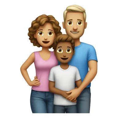 Famille 3 personne  1 garçon 2 mères sticker
