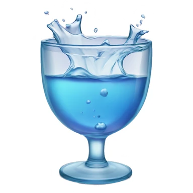 splashing glass of water in a clear purple cup sticker