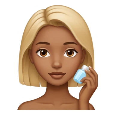 dark blond girl doing skincare sticker