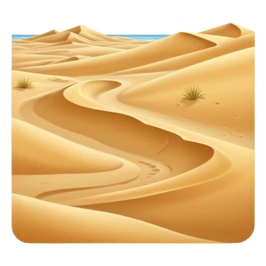 sandy beach with small sand dunes sticker