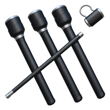 two police batons sticker