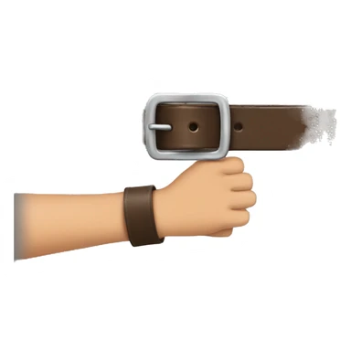 hand holding a belt sticker