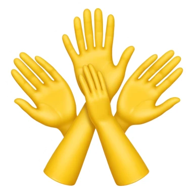 3 yellow hands face down in a pile about to do make a promise sticker