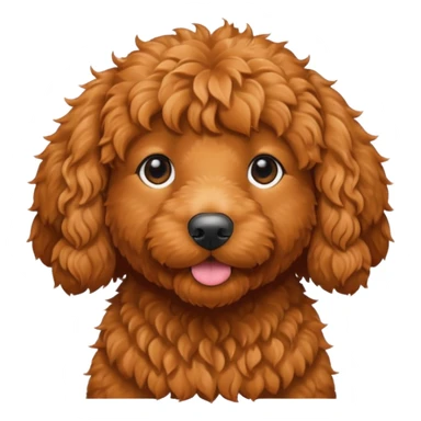 red goldendoodle sticker