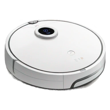 white robot vacuum sticker