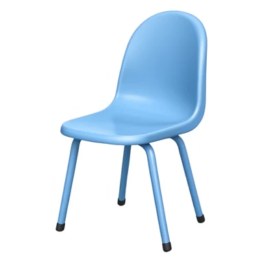 Silla blanca de plastico con soporte para brazos sticker