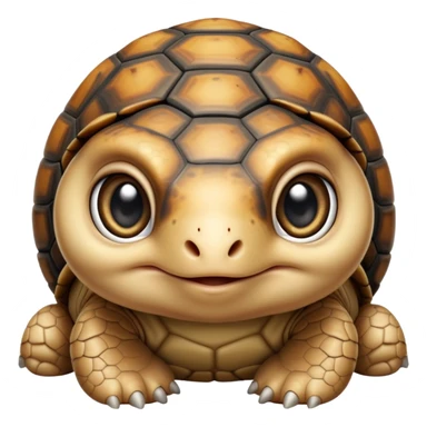 cinematic-baby tortoise-realistic--emoji,,-cute-wise-face-peering-ahead-with-calm-determination,-cute large-eyes-reflecting-centuries of wisdom, sticker