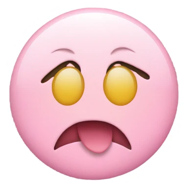 Light pink smiley with two little bows and eyelashes  sticker